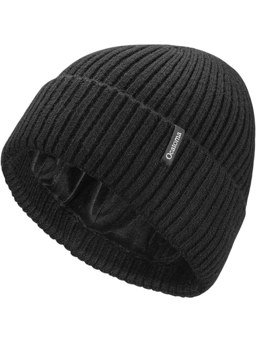 Ocatoma Warm Knit Cuffed Beanie Hat for Men Women Soft Winter Ski Toque Gift
